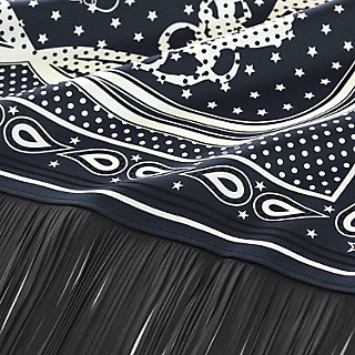 シルクバンダナ 《ブリッド・ドゥ・ガラ》 フリンジ キュイール